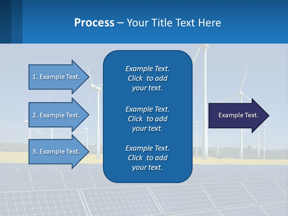 A Row Of Windmills With A Blue Sky In The Background PowerPoint Template