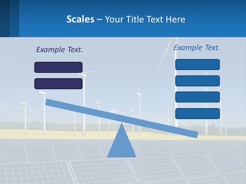A Row Of Windmills With A Blue Sky In The Background PowerPoint Template