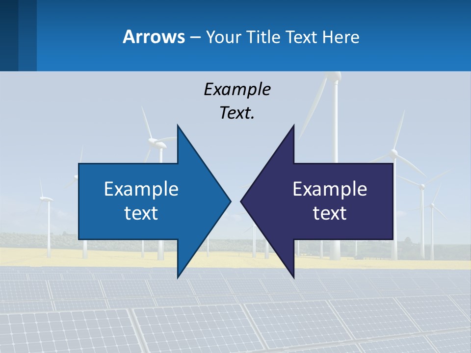 A Row Of Windmills With A Blue Sky In The Background PowerPoint Template
