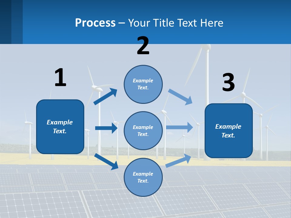 A Row Of Windmills With A Blue Sky In The Background PowerPoint Template