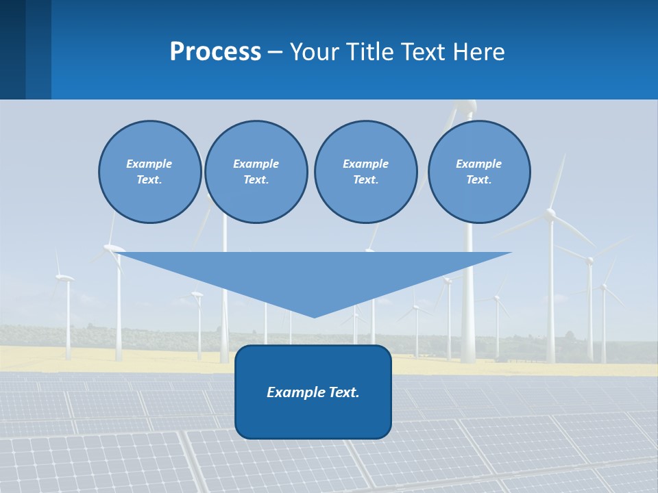 A Row Of Windmills With A Blue Sky In The Background PowerPoint Template