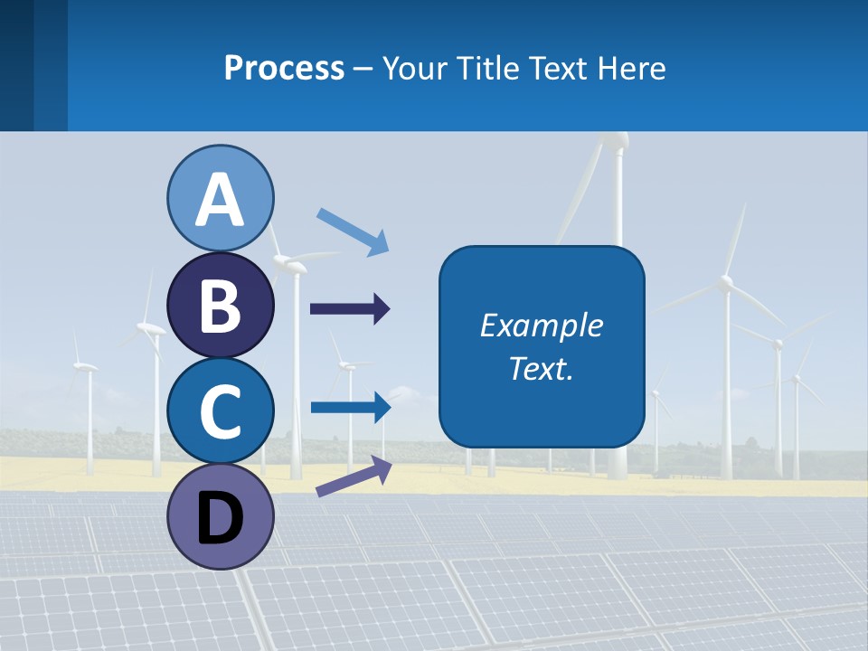 A Row Of Windmills With A Blue Sky In The Background PowerPoint Template