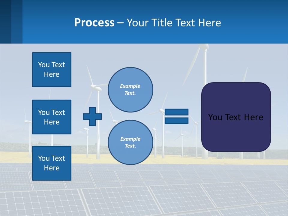 A Row Of Windmills With A Blue Sky In The Background PowerPoint Template