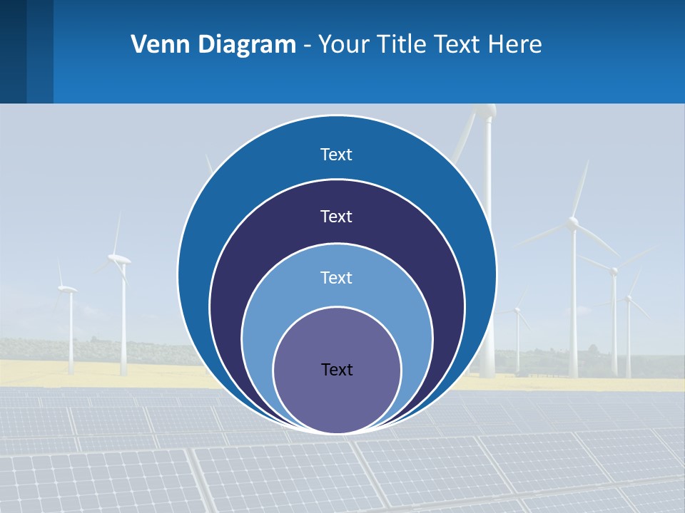 A Row Of Windmills With A Blue Sky In The Background PowerPoint Template