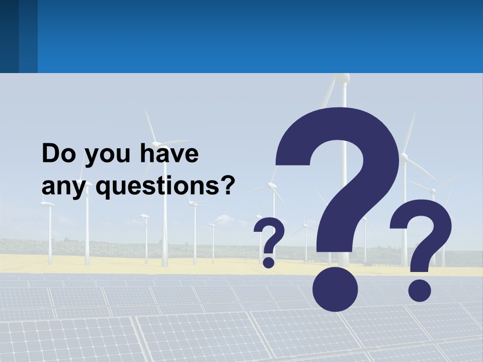 A Row Of Windmills With A Blue Sky In The Background PowerPoint Template