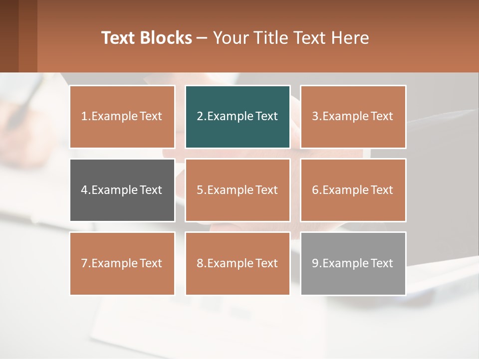 Two People Shaking Hands Over A Laptop Computer PowerPoint Template