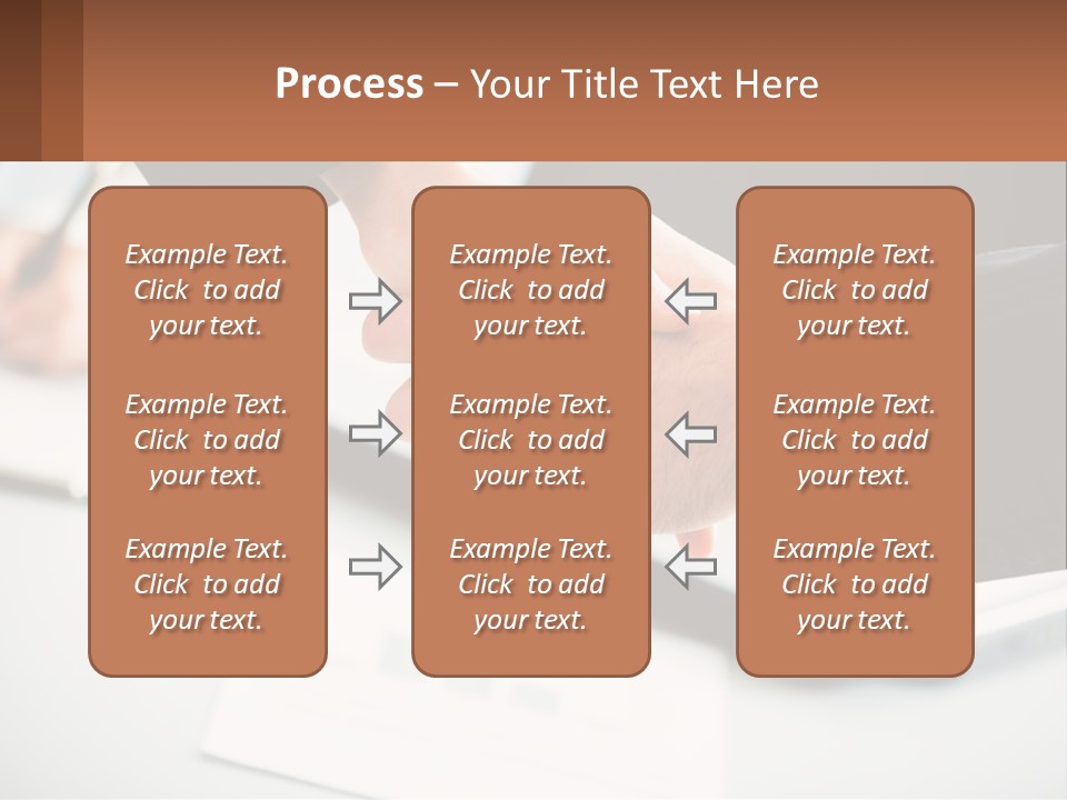 Two People Shaking Hands Over A Laptop Computer PowerPoint Template