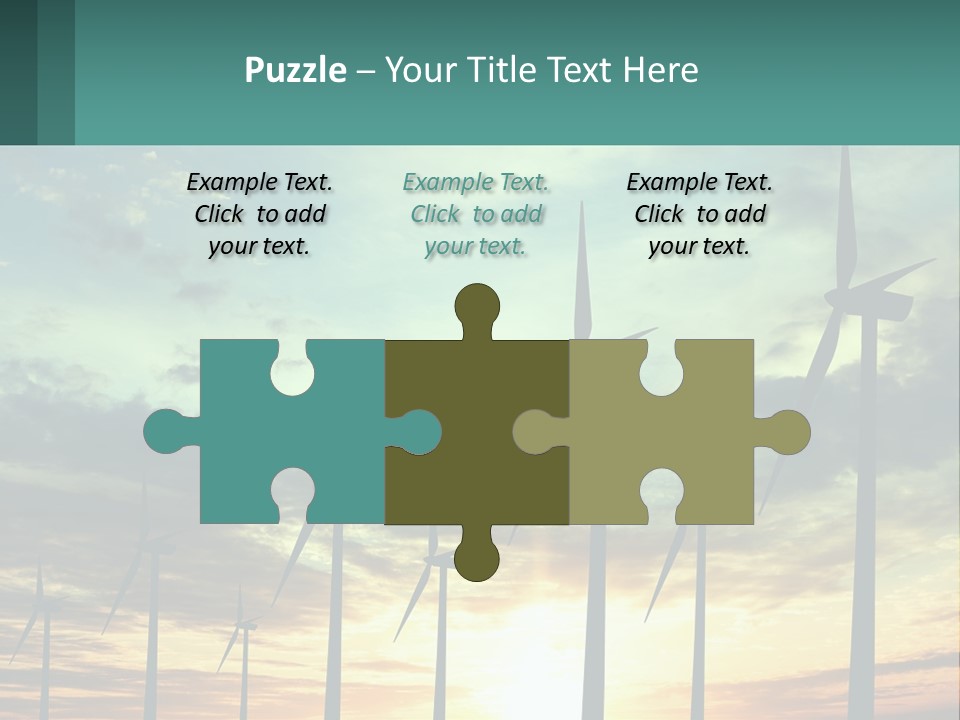 A Group Of Windmills With The Sun Setting In The Background PowerPoint Template