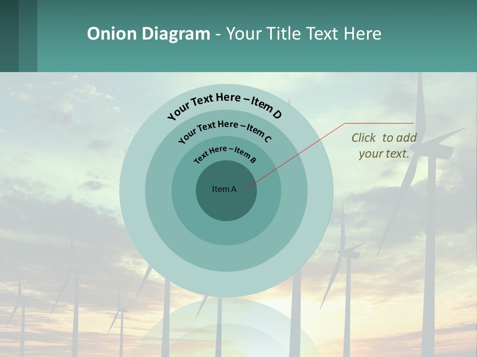 A Group Of Windmills With The Sun Setting In The Background PowerPoint Template