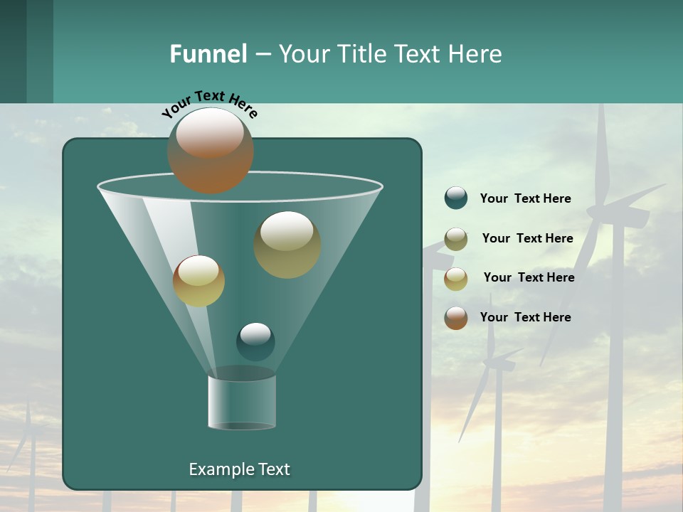 A Group Of Windmills With The Sun Setting In The Background PowerPoint Template