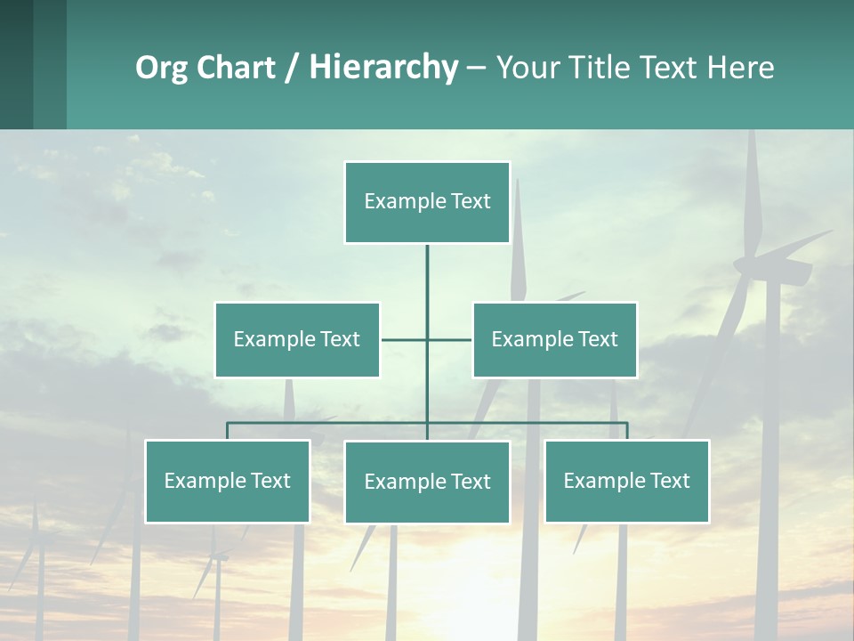 A Group Of Windmills With The Sun Setting In The Background PowerPoint Template