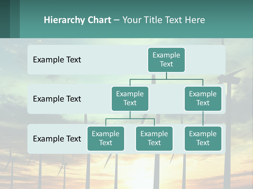 A Group Of Windmills With The Sun Setting In The Background PowerPoint Template