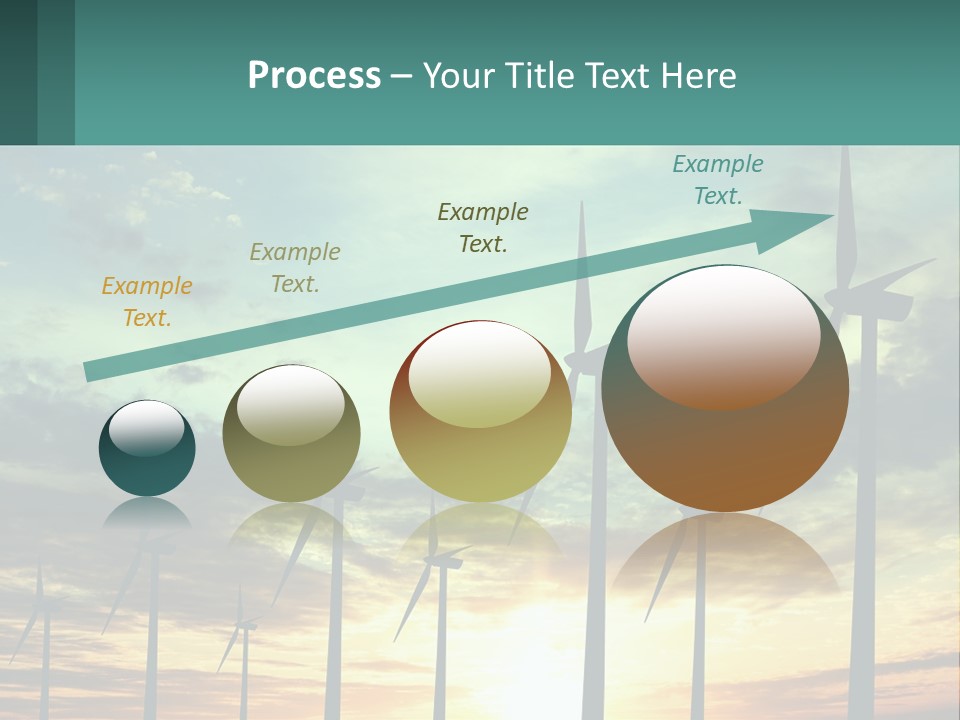 A Group Of Windmills With The Sun Setting In The Background PowerPoint Template