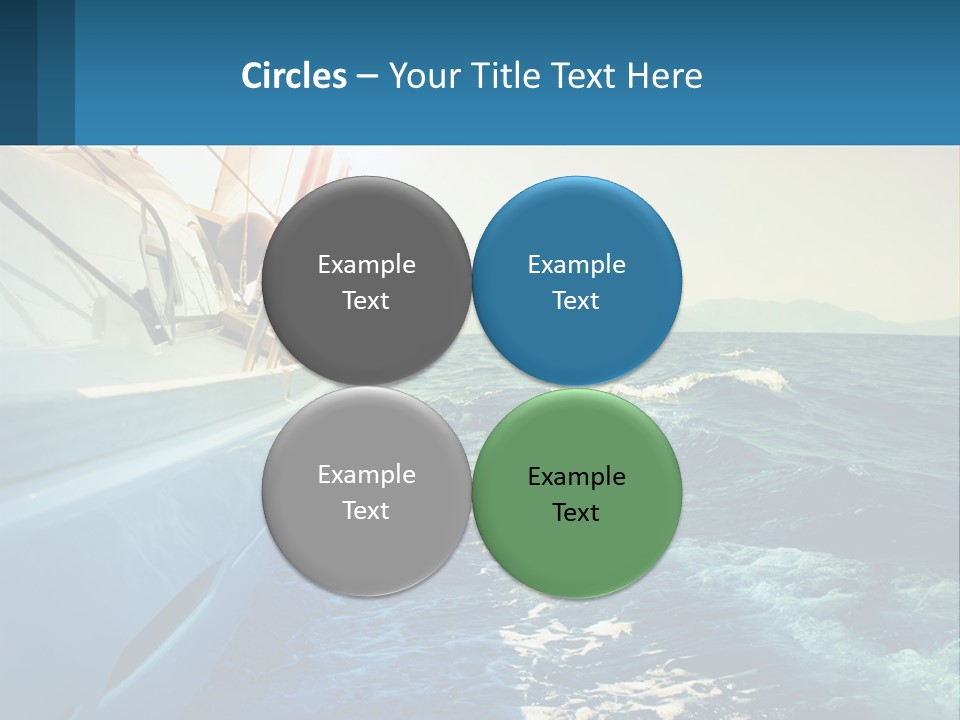 A Boat In The Ocean With A Sky Background PowerPoint Template