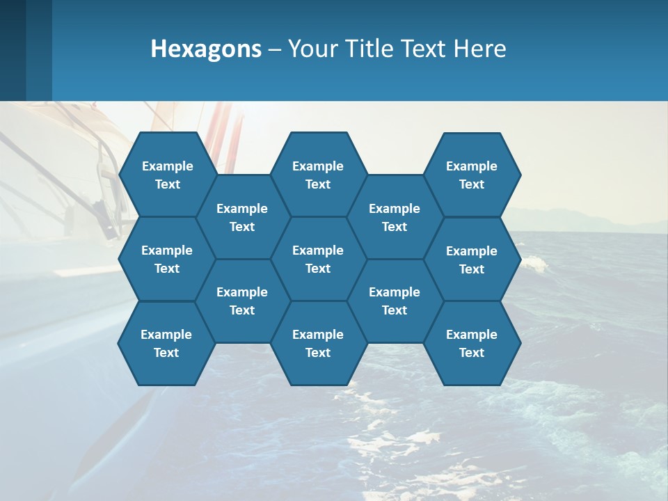 A Boat In The Ocean With A Sky Background PowerPoint Template