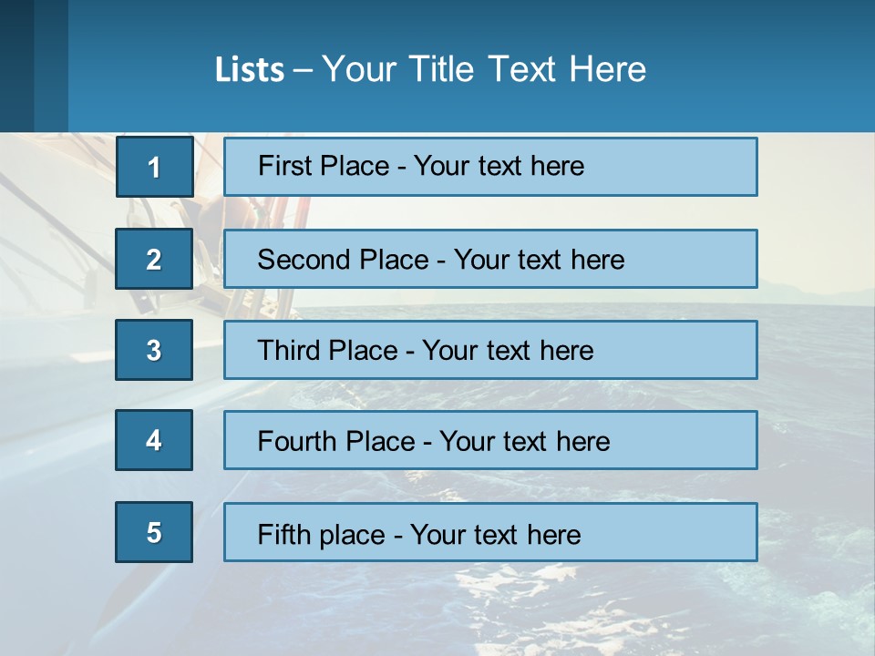 A Boat In The Ocean With A Sky Background PowerPoint Template