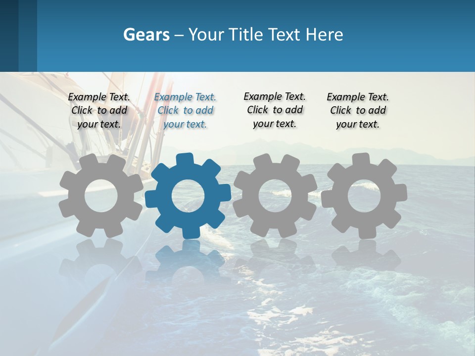 A Boat In The Ocean With A Sky Background PowerPoint Template