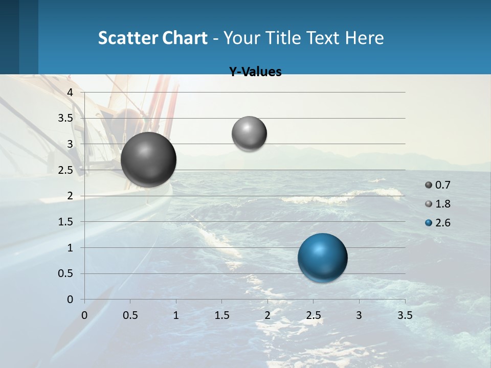 A Boat In The Ocean With A Sky Background PowerPoint Template