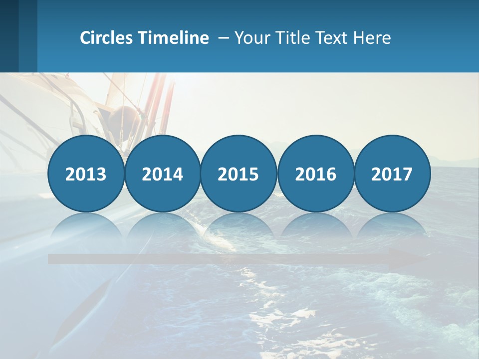 A Boat In The Ocean With A Sky Background PowerPoint Template