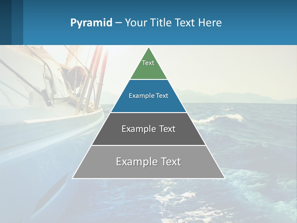 A Boat In The Ocean With A Sky Background PowerPoint Template