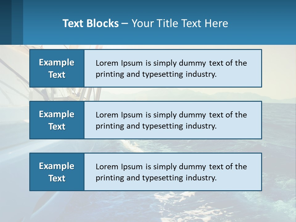 A Boat In The Ocean With A Sky Background PowerPoint Template