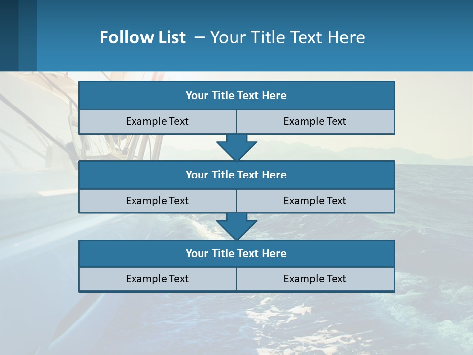 A Boat In The Ocean With A Sky Background PowerPoint Template