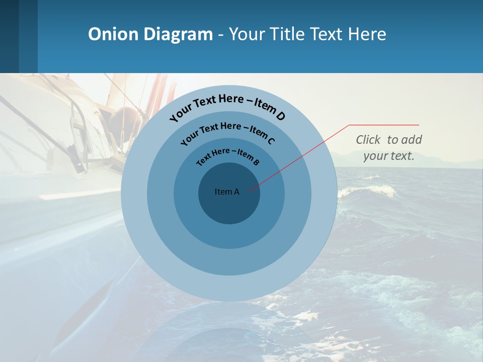 A Boat In The Ocean With A Sky Background PowerPoint Template