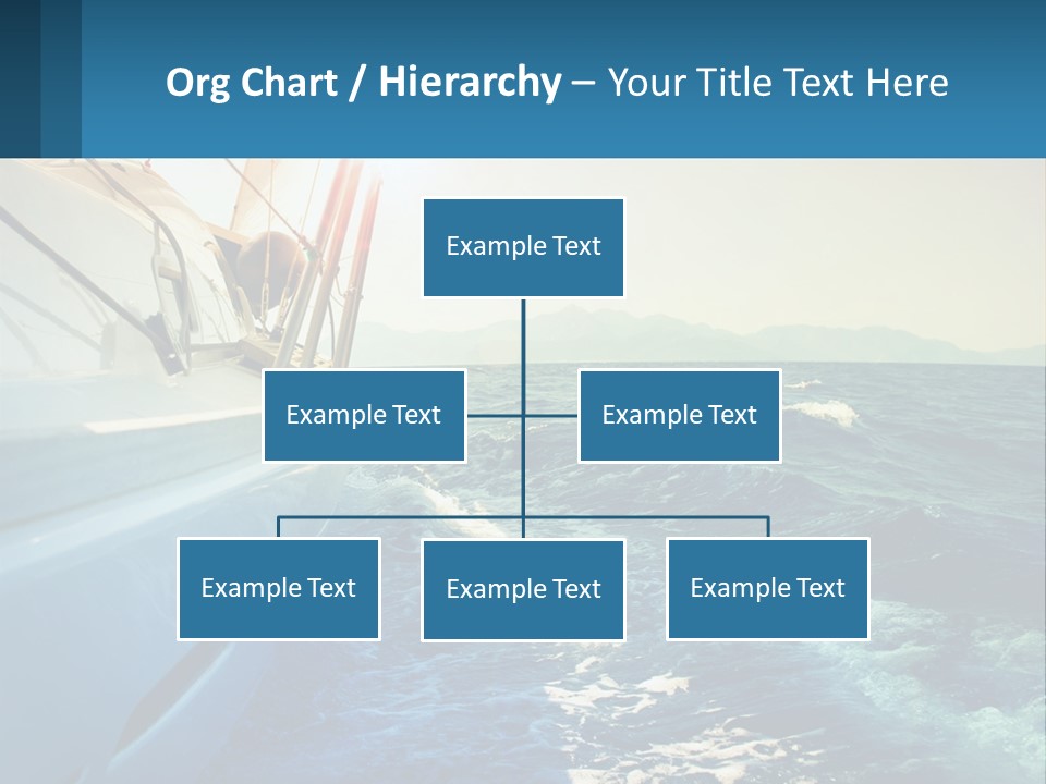 A Boat In The Ocean With A Sky Background PowerPoint Template