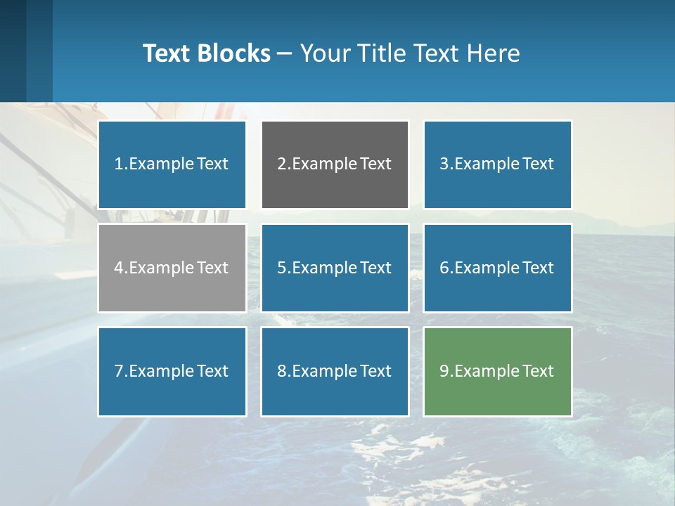 A Boat In The Ocean With A Sky Background PowerPoint Template