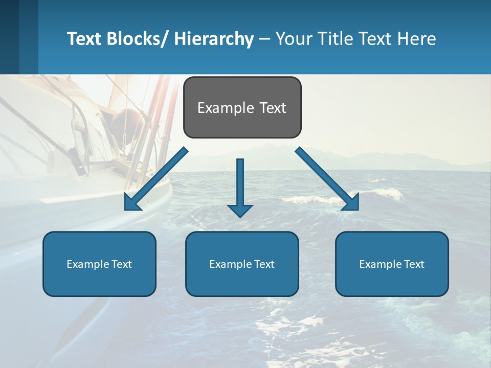 A Boat In The Ocean With A Sky Background PowerPoint Template