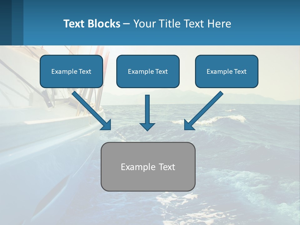 A Boat In The Ocean With A Sky Background PowerPoint Template