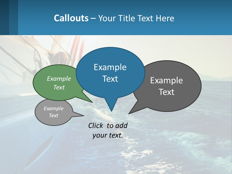 A Boat In The Ocean With A Sky Background PowerPoint Template