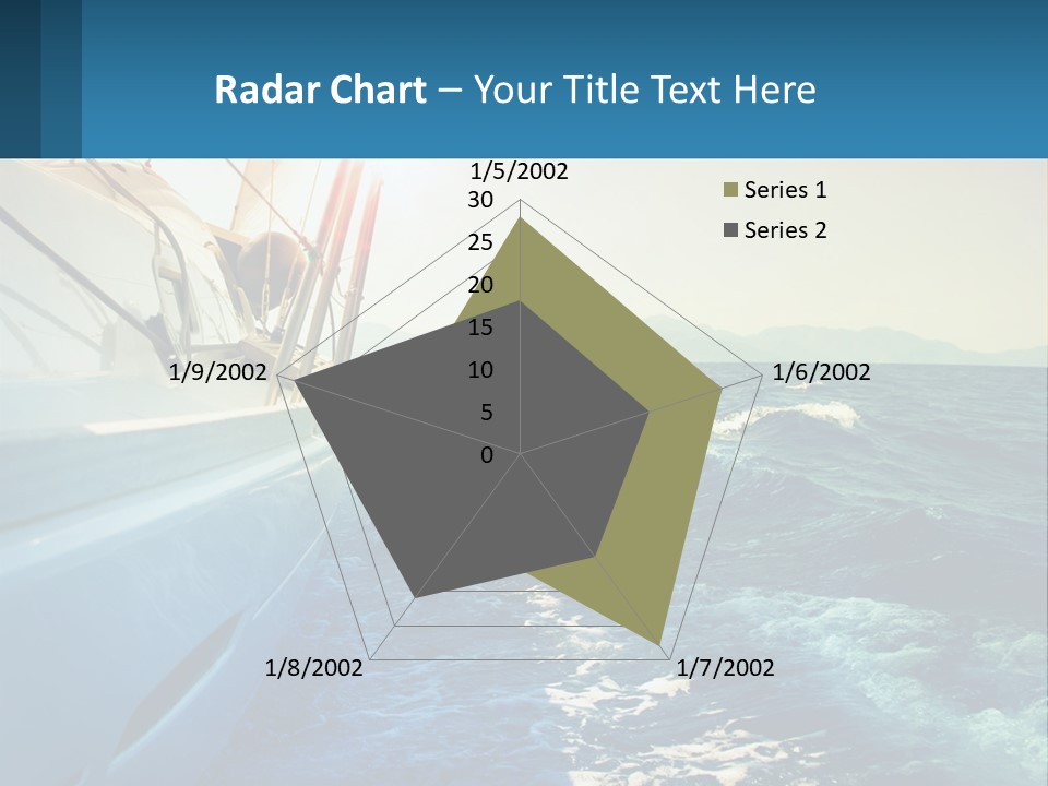 A Boat In The Ocean With A Sky Background PowerPoint Template