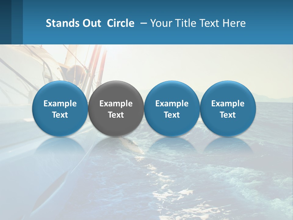 A Boat In The Ocean With A Sky Background PowerPoint Template