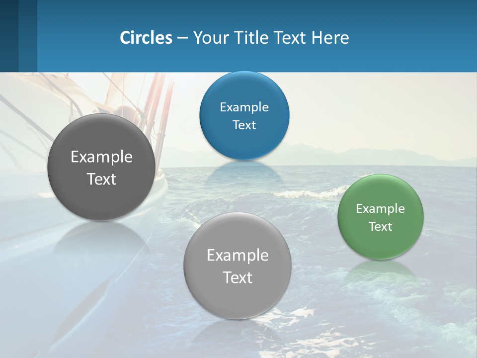 A Boat In The Ocean With A Sky Background PowerPoint Template