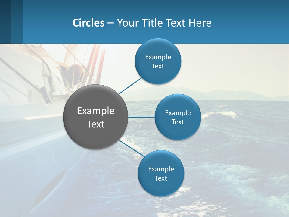 A Boat In The Ocean With A Sky Background PowerPoint Template