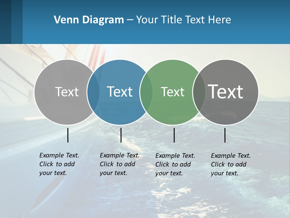 A Boat In The Ocean With A Sky Background PowerPoint Template