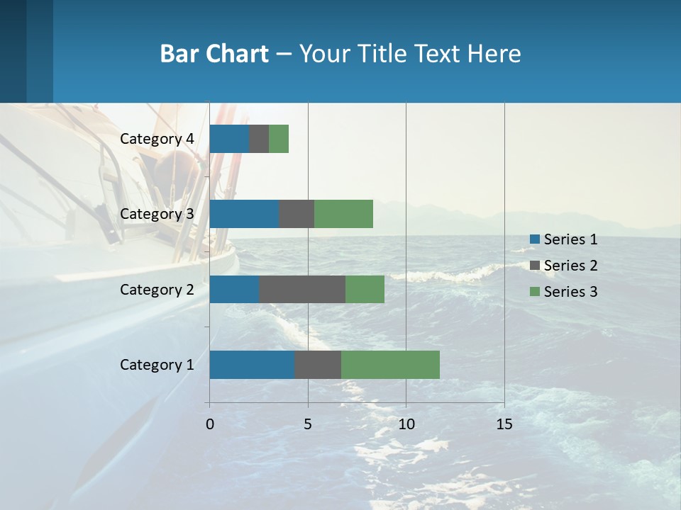 A Boat In The Ocean With A Sky Background PowerPoint Template