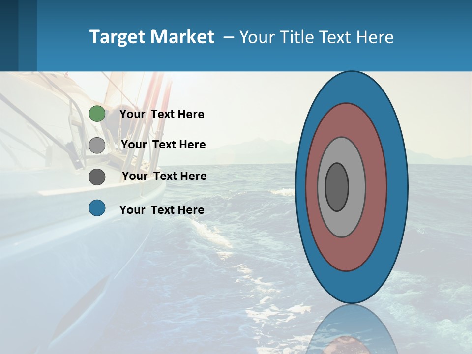 A Boat In The Ocean With A Sky Background PowerPoint Template