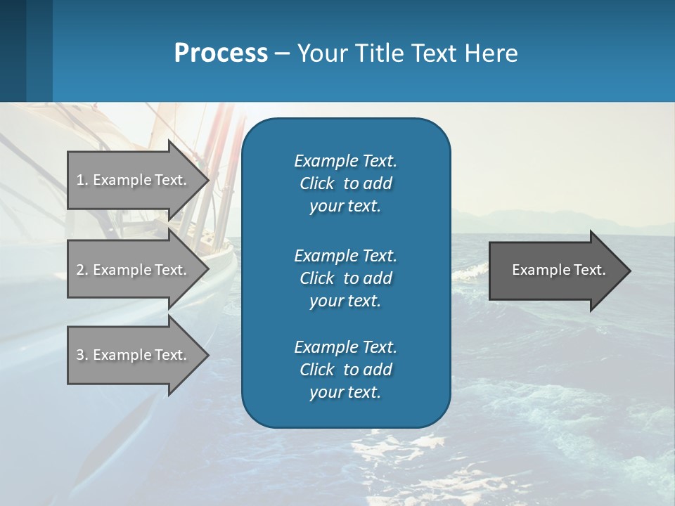 A Boat In The Ocean With A Sky Background PowerPoint Template