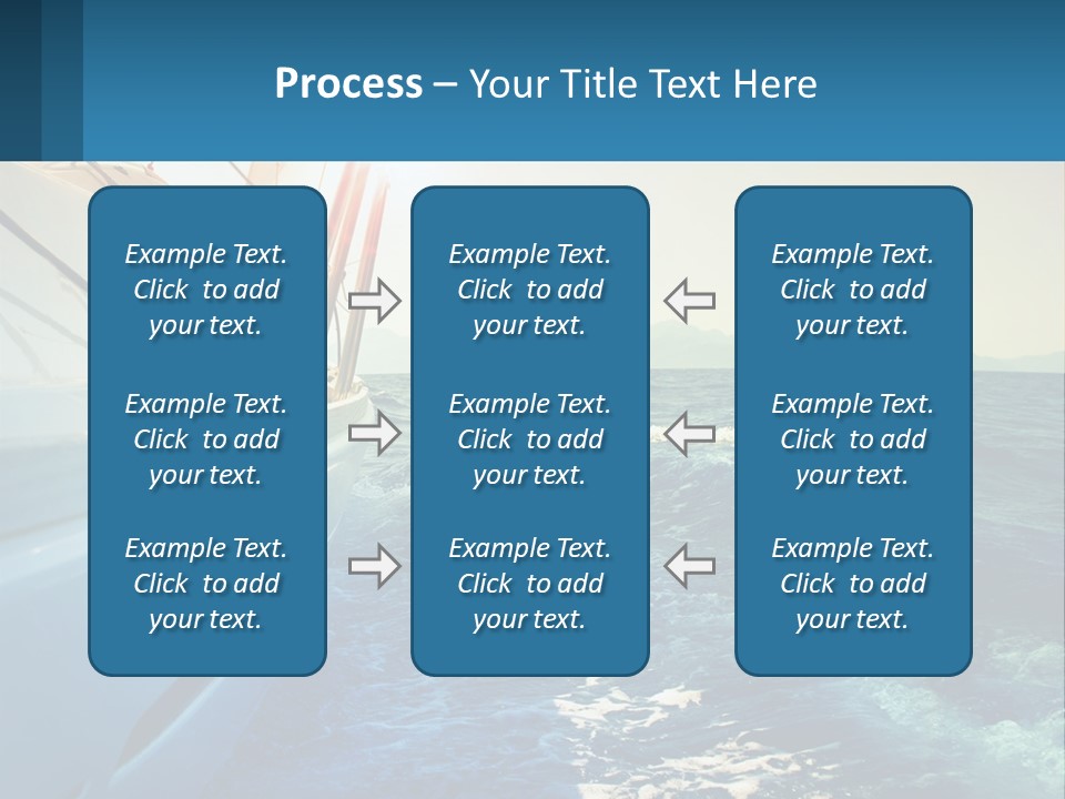 A Boat In The Ocean With A Sky Background PowerPoint Template