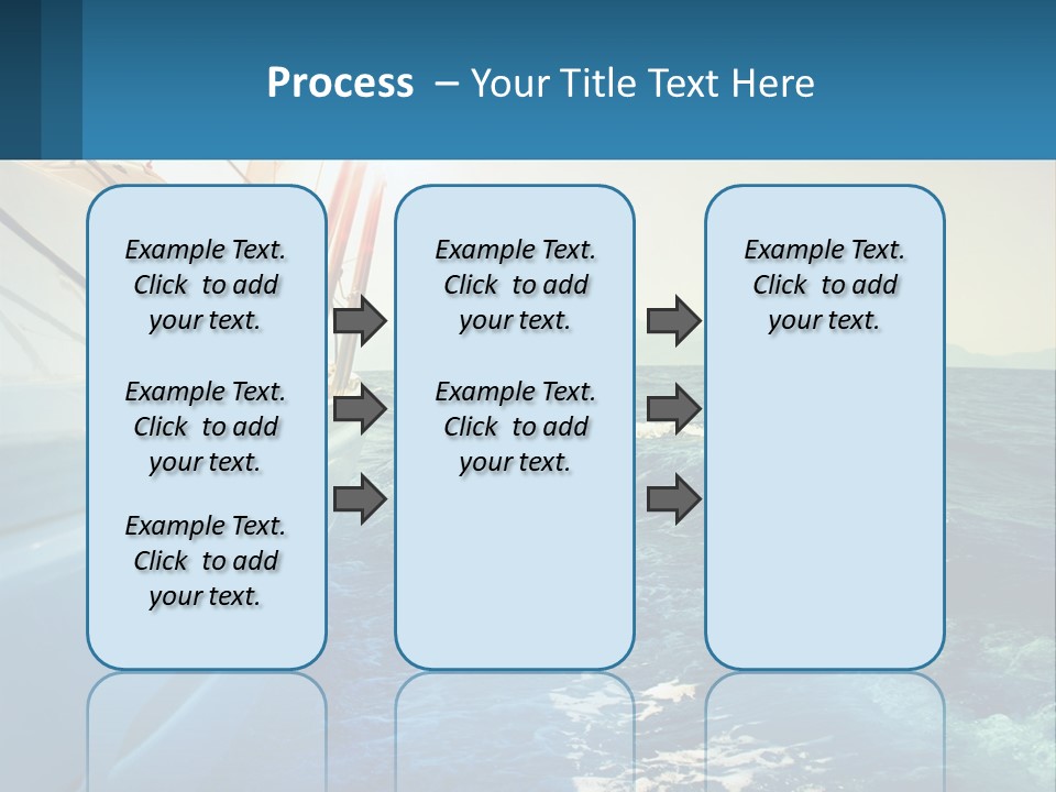 A Boat In The Ocean With A Sky Background PowerPoint Template