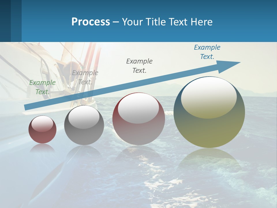 A Boat In The Ocean With A Sky Background PowerPoint Template