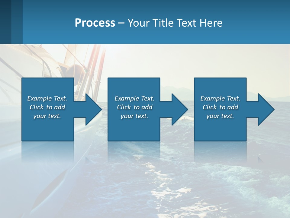 A Boat In The Ocean With A Sky Background PowerPoint Template