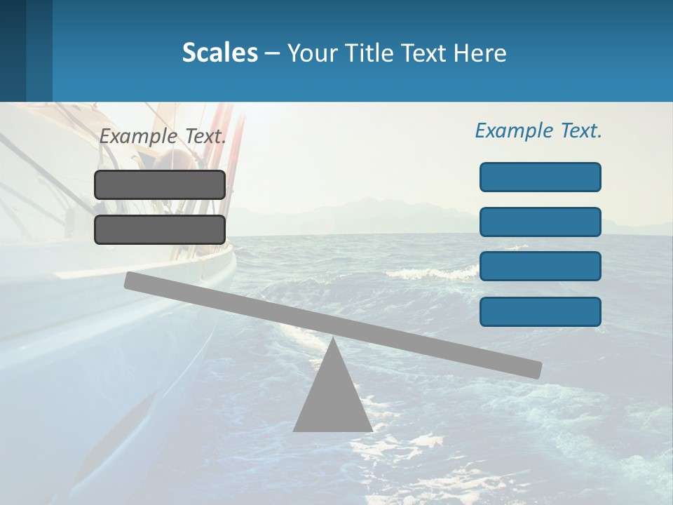 A Boat In The Ocean With A Sky Background PowerPoint Template