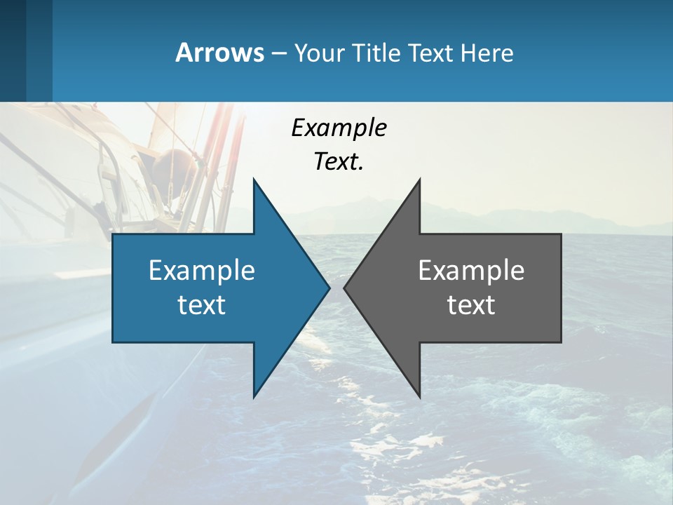 A Boat In The Ocean With A Sky Background PowerPoint Template