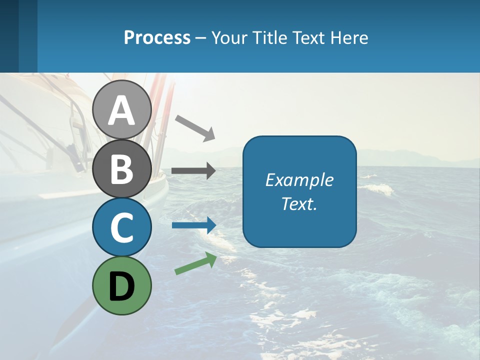 A Boat In The Ocean With A Sky Background PowerPoint Template