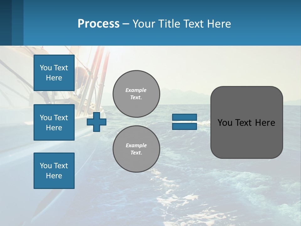 A Boat In The Ocean With A Sky Background PowerPoint Template