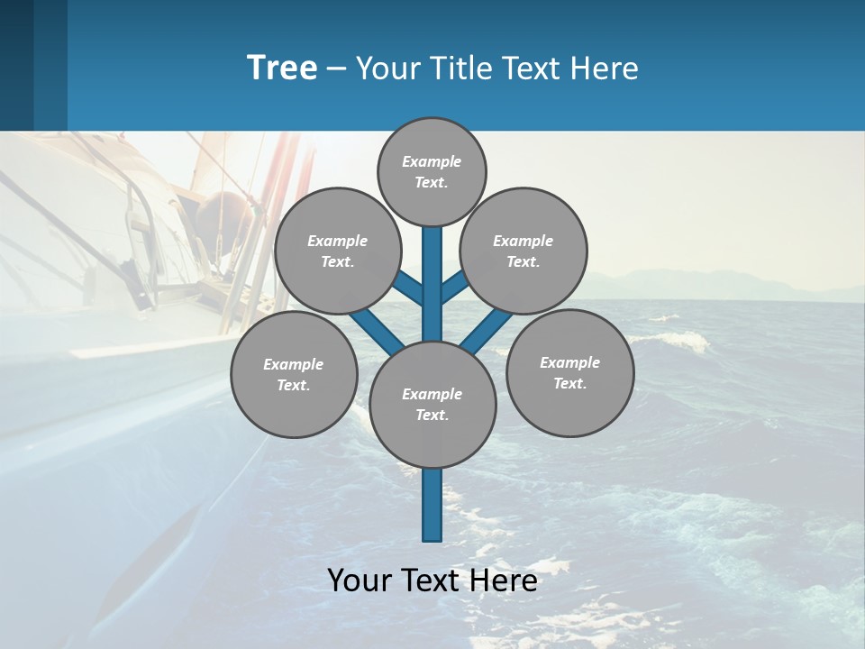 A Boat In The Ocean With A Sky Background PowerPoint Template