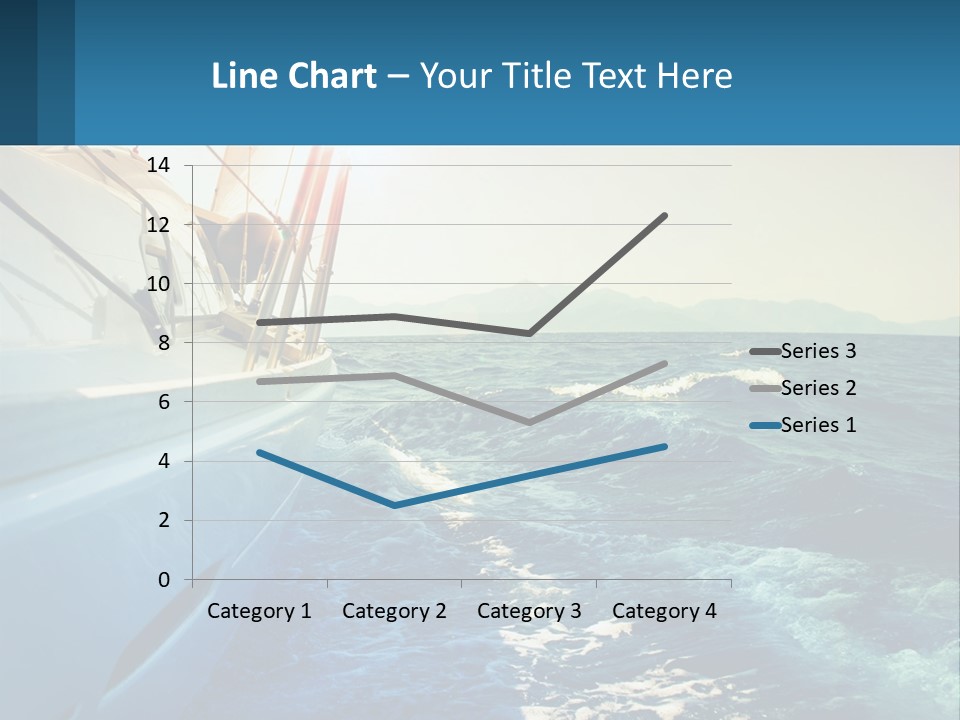 A Boat In The Ocean With A Sky Background PowerPoint Template